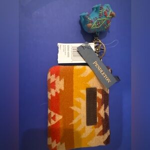 Pendleton Brown and Blue Card Holder